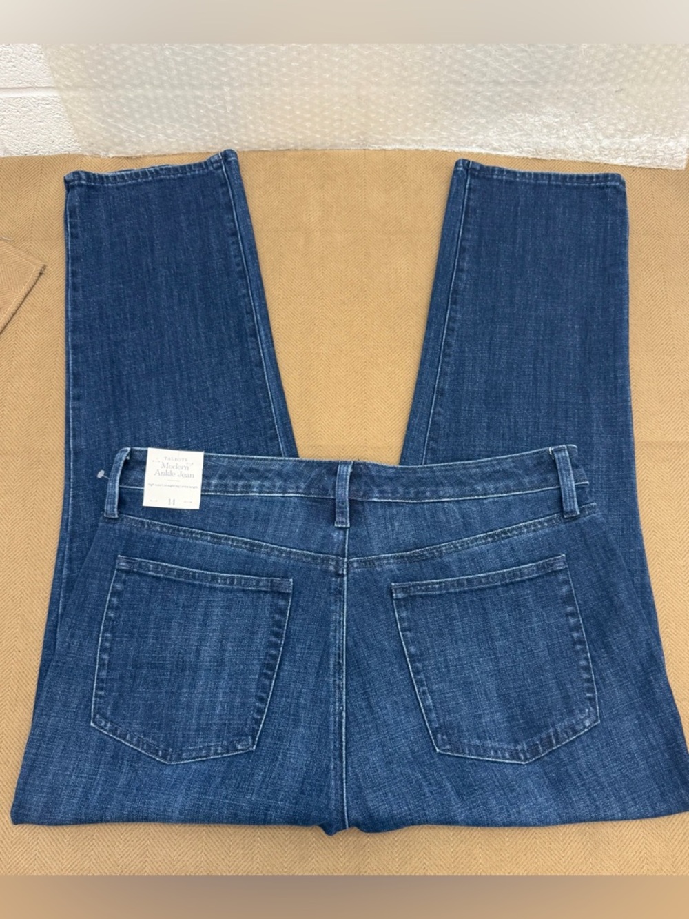NWT Talbots Modern Ankle Jean High Waist Straight Leg Dark Wash size 14 - Picture 6 of 7